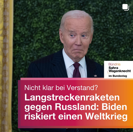 Sarah Wagenknecht against Joe Biden